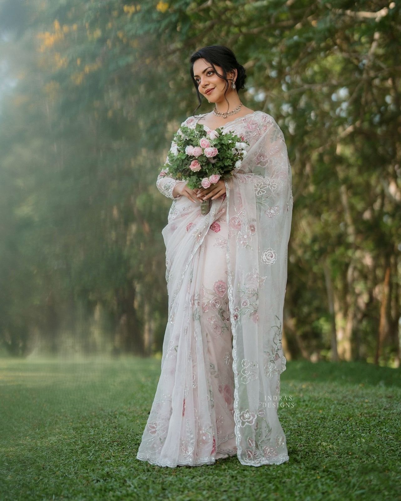 Soft Tebi Silk Digital Printed Saree with Val Moti Handwork Border